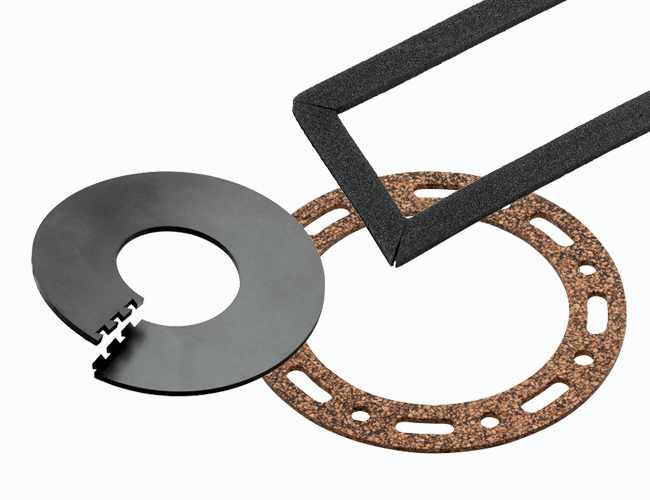 Rubber, rubber cork and cellular rubber gaskets - from Betech