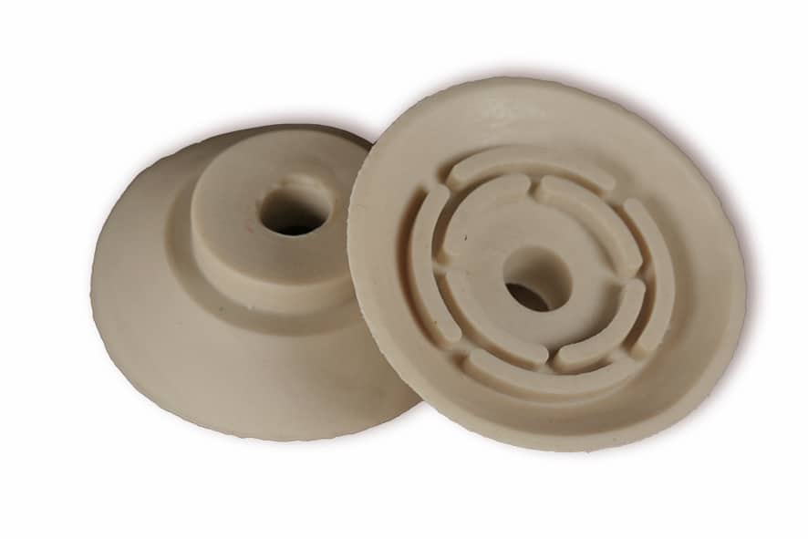 Brown silicone suction cup - molded rubber belt from Betech